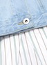  - GROUND ZERO - Shirt back panel cropped tie waist denim jacket