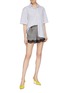 Figure View - Click To Enlarge - GROUND ZERO - Lace cuff houndstooth check plaid shorts