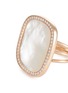 Detail View - Click To Enlarge - ROBERTO COIN - 'Black Jade' diamond Mother-of-Pearl 18k rose gold ring