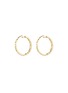 Main View - Click To Enlarge - ROBERTO COIN - 'Rock & Diamond' 18k yellow gold hoop earrings