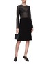 Figure View - Click To Enlarge - CRUSH COLLECTION - Rib knit midi pencil skirt