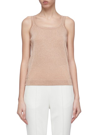 Main View - Click To Enlarge - CRUSH COLLECTION - Metallic knit tank top