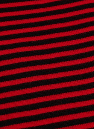  - CRUSH COLLECTION - Stripe cashmere rib knit turtleneck sweater