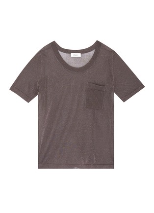 Main View - Click To Enlarge - CRUSH COLLECTION - Patch pocket metallic T-shirt