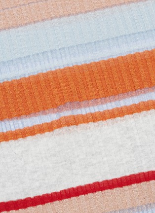  - CRUSH COLLECTION - Variegated stripe rib knit T-shirt