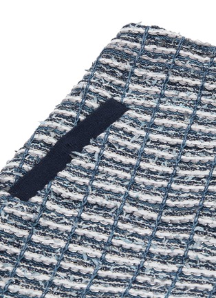 Detail View - Click To Enlarge - CRUSH COLLECTION - Fringe hem tweed skirt