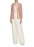 Figure View - Click To Enlarge - CRUSH COLLECTION - Metallic knit stripe tulle cardigan