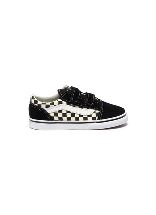 Main View - Click To Enlarge - VANS - 'Old Skool V' checkerboard canvas toddler sneakers