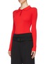 Front View - Click To Enlarge - SHUSHU/TONG - Rib knit long sleeve polo bodysuit