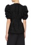 Back View - Click To Enlarge - SHUSHU/TONG - Buckled yoke puff sleeve floral lace peplum top