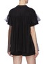 Back View - Click To Enlarge - SHUSHU/TONG - Tulle overlay ruffle tiered sleeve T-shirt
