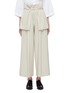 Main View - Click To Enlarge - SANS TITRE - Double layered belted wide leg pants