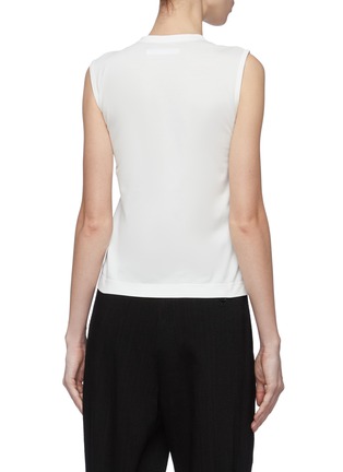Back View - Click To Enlarge - SANS TITRE - Half placket sleeveless top