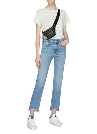 Figure View - Click To Enlarge - RAG & BONE - '10 Inch Stovepipe' staggered cuff jeans
