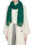 Figure View - Click To Enlarge - JANAVI - Strass scalloped border cashmere scarf