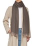 Figure View - Click To Enlarge - JANAVI - Strass scalloped border cashmere scarf