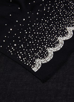 Detail View - Click To Enlarge - JANAVI - Embellished cashmere scarf