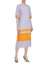 Figure View - Click To Enlarge - DRIES VAN NOTEN - Colourblock pleated dress
