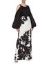 Figure View - Click To Enlarge - DRIES VAN NOTEN - Abstract floral print twill maxi skirt