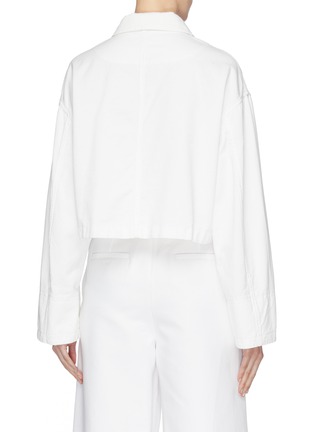 Back View - Click To Enlarge - DRIES VAN NOTEN - Flap pocket cropped jacket