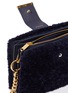 Detail View - Click To Enlarge - CHAOS - Shearling concertina bag – Navy