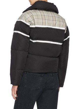 Back View - Click To Enlarge - GROUND ZERO - Tartan plaid cropped down puffer jacket