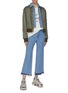 Figure View - Click To Enlarge - GROUND ZERO - Double placket patchwork bomber jacket