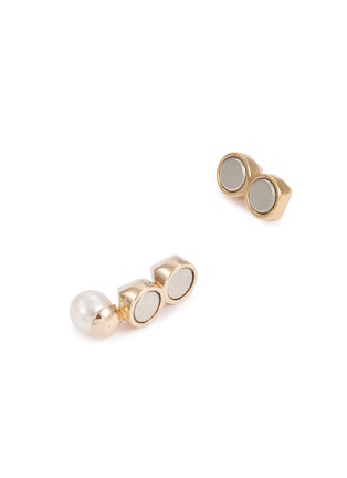 Detail View - Click To Enlarge - OLIVIA YAO - 'Haumea' stud pearl earrings