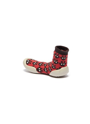 Figure View - Click To Enlarge - COLLÉGIEN - Invader intarsia toddler sock knit sneakers