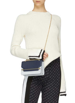 Front View - Click To Enlarge - STRATHBERRY - 'East/West' mini leather crossbody