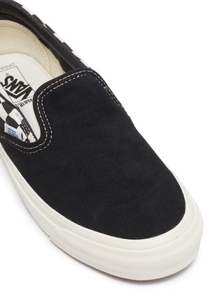 Detail View - Click To Enlarge - VANS - 'OG Classic' checkerboard canvas panel suede skate slip-ons