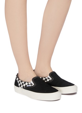 Figure View - Click To Enlarge - VANS - 'OG Classic' checkerboard canvas panel suede skate slip-ons
