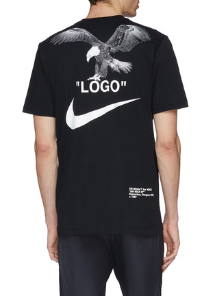 Back View - Click To Enlarge - NIKELAB - x Off-White™ A6' trompe-l'œil logo graphic print T-shirt