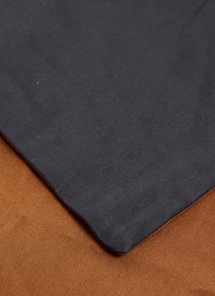 Detail View - Click To Enlarge - FRETTE - Bold boudoir sham – Black/Chestnut