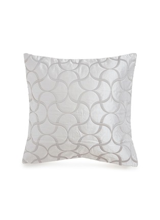 Main View - Click To Enlarge - FRETTE - Tile small cushion cover – Cliff Grey
