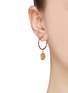 Figure View - Click To Enlarge - HOLLY RYAN - 'Picasso' face coin drop hoop earrings