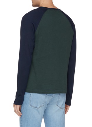 Back View - Click To Enlarge - JAMES PERSE - Colourblock knit long sleeve raglan T-shirt