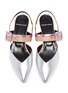Detail View - Click To Enlarge - PIERRE HARDY - 'Alpha' colourblock buckled band slingback leather pumps