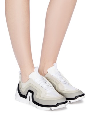 Figure View - Click To Enlarge - PIERRE HARDY - 'Vibe' wavy panel chunky leather sneakers