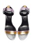 Detail View - Click To Enlarge - PIERRE HARDY - 'Gae' ankle strap colourblock metallic leather sandals