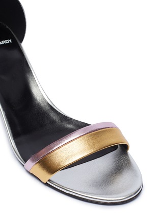 Detail View - Click To Enlarge - PIERRE HARDY - 'Gae' ankle strap colourblock metallic leather sandals