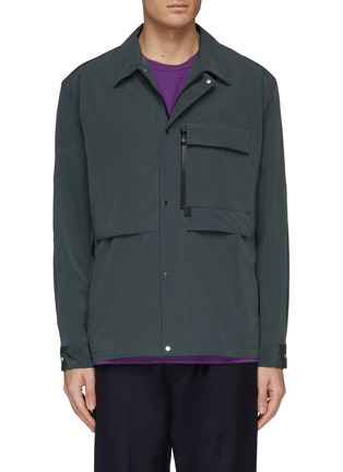 Main View - Click To Enlarge - SOLID HOMME - Mix pocket zip shirt