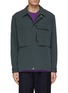 Main View - Click To Enlarge - SOLID HOMME - Mix pocket zip shirt