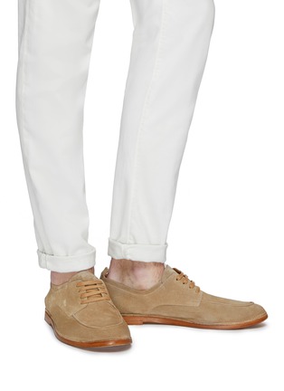 Figure View - Click To Enlarge - ANTONIO MAURIZI - 'Softy' suede slip-on Derbies