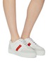 Figure View - Click To Enlarge - AXEL ARIGATO - 'Platform' contrast stripe patchwork sneakers