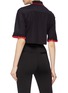 Back View - Click To Enlarge - FILA X 3.1 PHILLIP LIM - Ruffle cuff cropped half-zip polo top