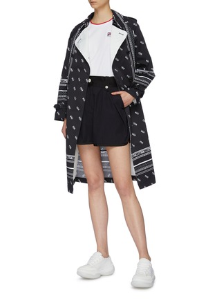 Figure View - Click To Enlarge - FILA X 3.1 PHILLIP LIM - Belted logo print trench coat