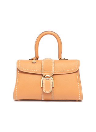 Main View - Click To Enlarge - DELVAUX - 'Brillant East West Rodéo Surpiqué' contrast topstitching leather satchel