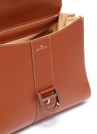 Detail View - Click To Enlarge - DELVAUX - 'Brillant MM' colourblock leather satchel