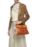 Front View - Click To Enlarge - DELVAUX - 'Brillant MM' colourblock leather satchel